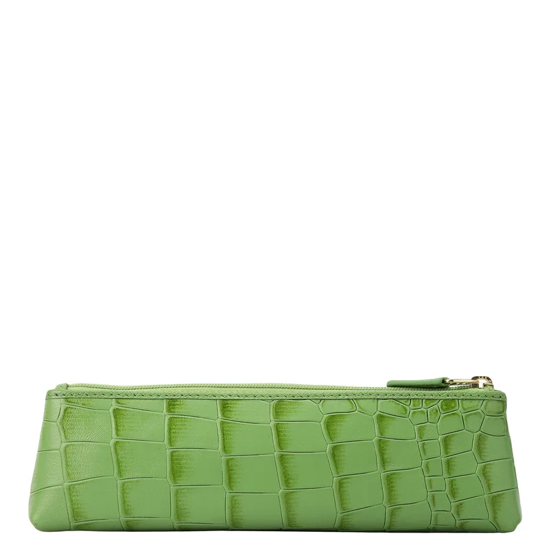 Da Milano Kiwi Croco Leather Multi Pouch - Kiwi  | Best Price UAE